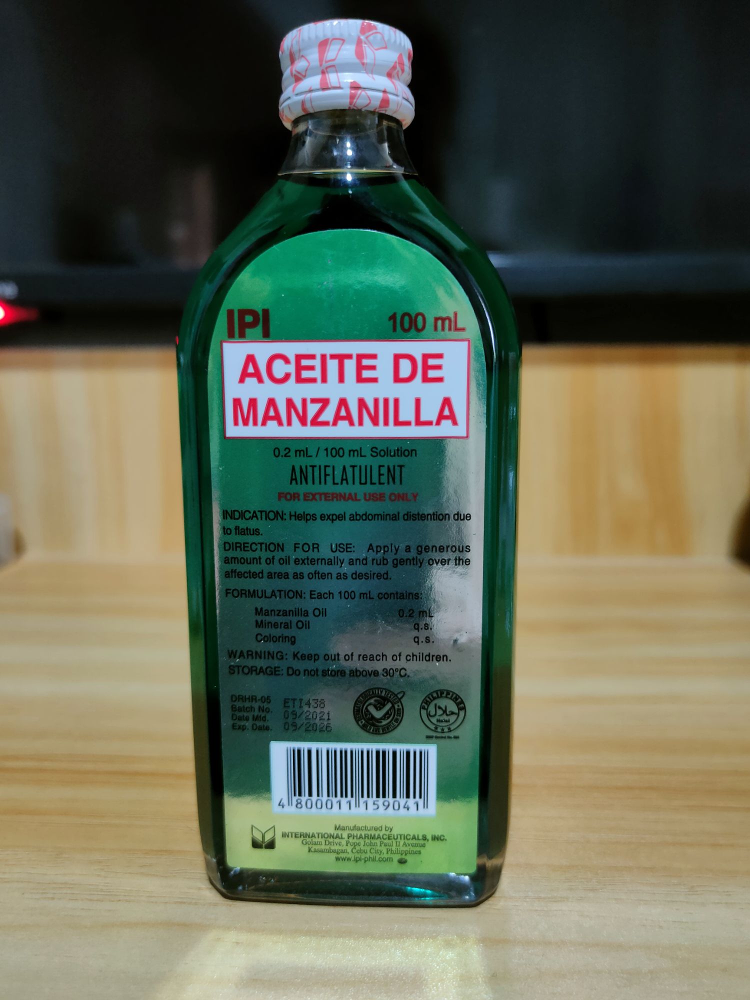 <p>Aceite de manzanilla</p>